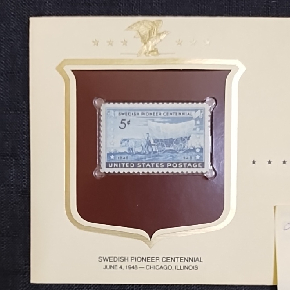Vintage Swedish Pioneer Centennial Postage Stamp "Historic Stamps of America"